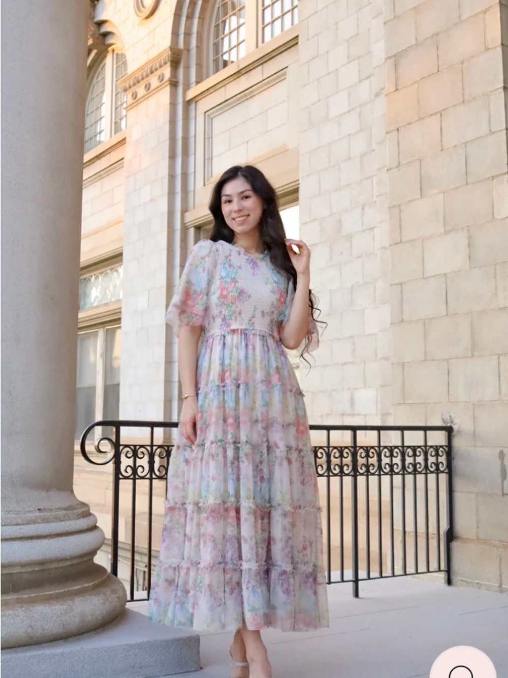 EUC 2XL PKC COLLECTION VINTAGE ROMANCE DRESS - IVORY GARDEN
